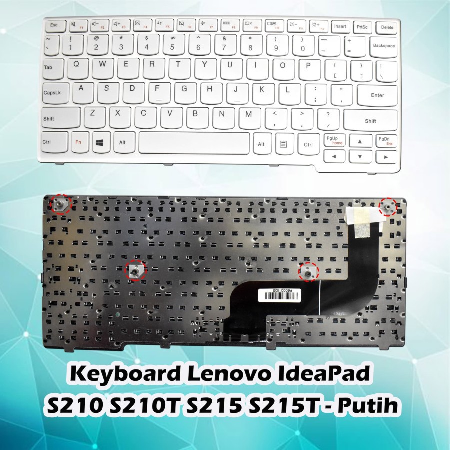 Keyboard Lenovo Ideapad S210 S210t S215 S215t - Putih