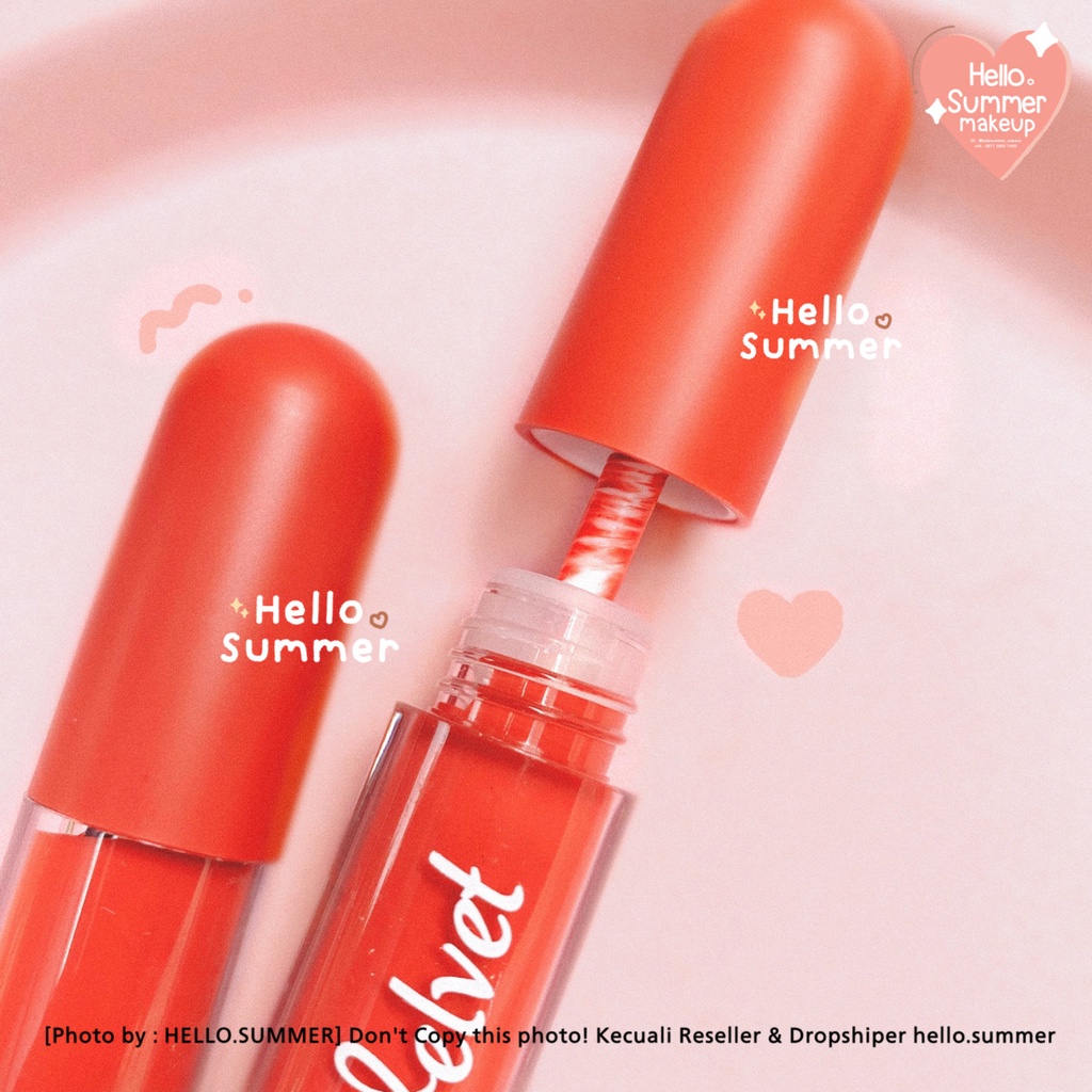 𝐌𝐀𝐓𝐓𝐄 𝐋𝐈𝐏𝐒𝐓𝐈𝐂𝐊 - Kiss Beauty Pink Brown Velvet Matte Lipgloss Longlasting Tahan Lama 5ml