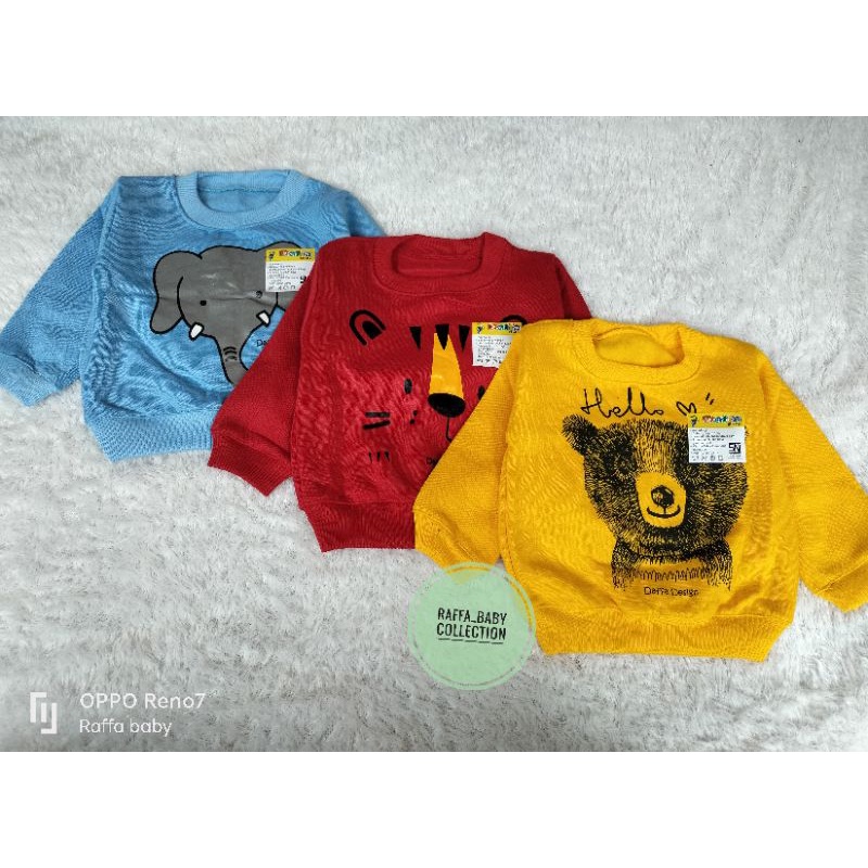 DAFFA SNI ..sweater atasan bayi/anak motif