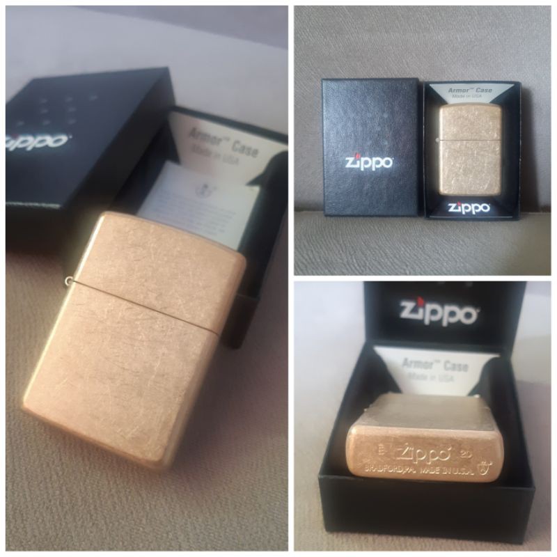 Zippo 28496 Armore Case Tumbled Brass