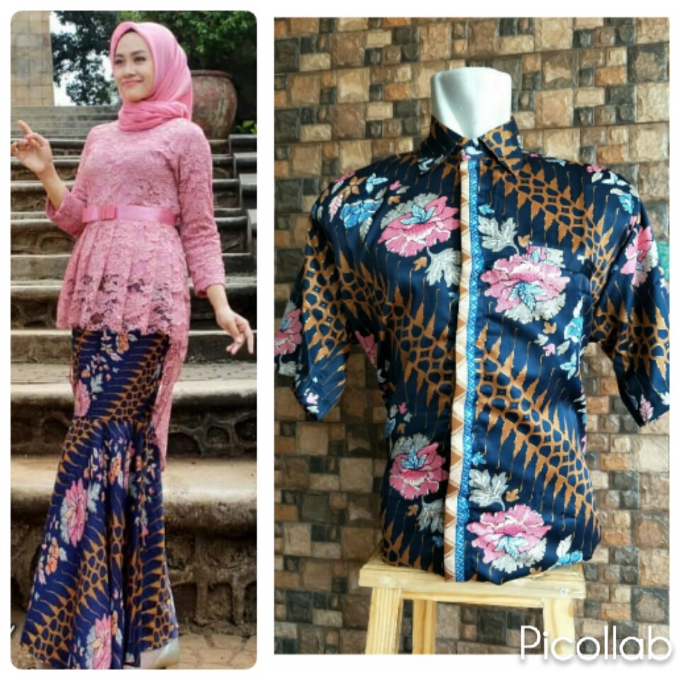 Kebaya Brokat Aurora Rok Duyung  Kemeja Batik Lengan Pendek