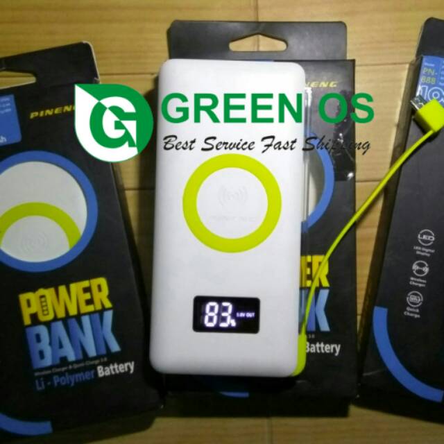 Pineng QC 3.0 Wireless Charge Powerbank 10000mah PN - 888 Original