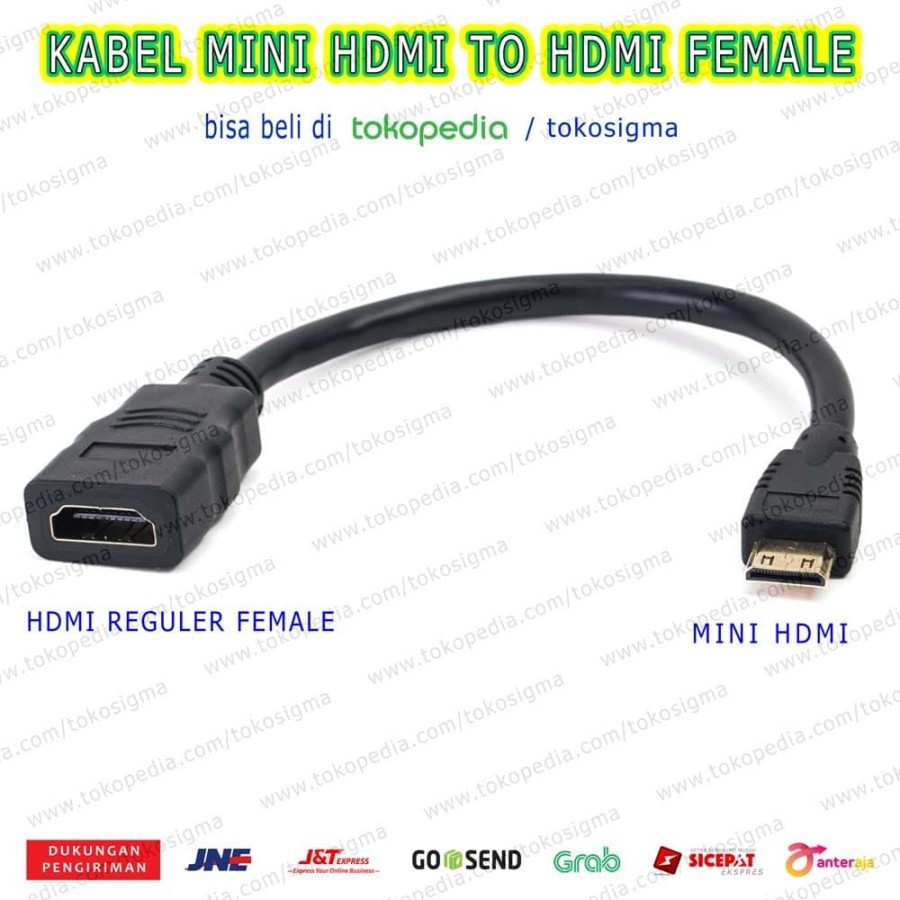 KABEL Mini Hdmi Male to Hdmi Female 20 cm