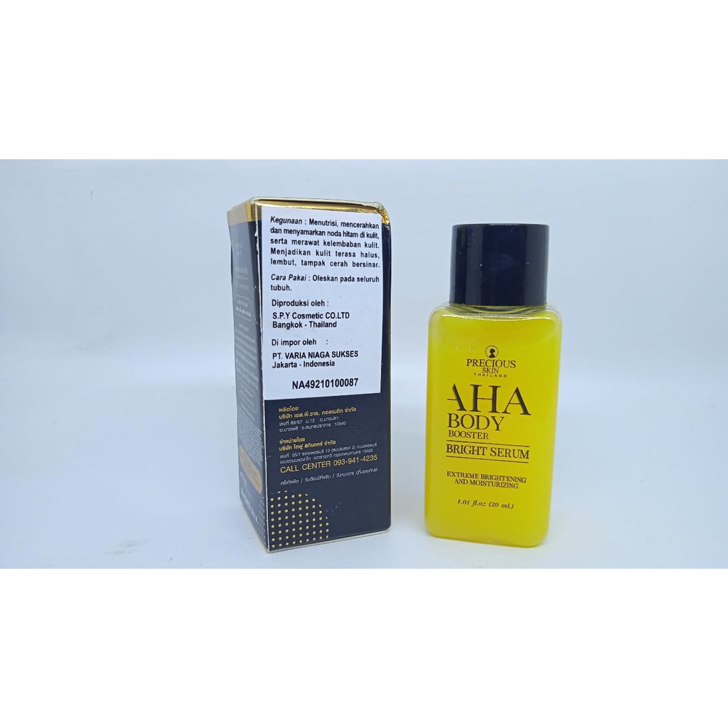 AHA mimi white Body Booster Bright Serum Precious Skin Brightening Moisturizing 30ml Menutrisi dan Menyamarkan Noda Hitam Di Kulit