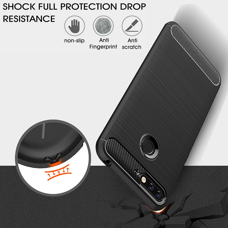 CASE HUAWEI HONOR 7A / HUAWEI Y6 2018 PREMIUM CARBON BRUSHED RUGGED ARMOR