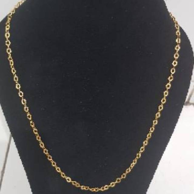 kalung pria wanita emas asli kadar 875 model nori cristal 7 gram kalung cowo