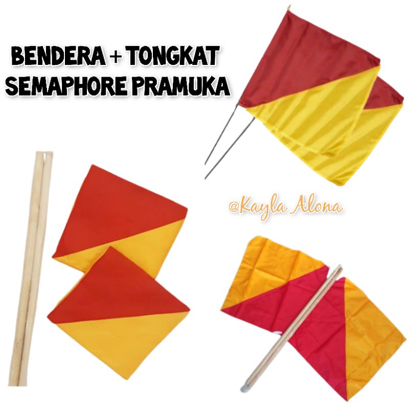 BENDERA + TONGKAT SEMAPHORE PRAMUKA