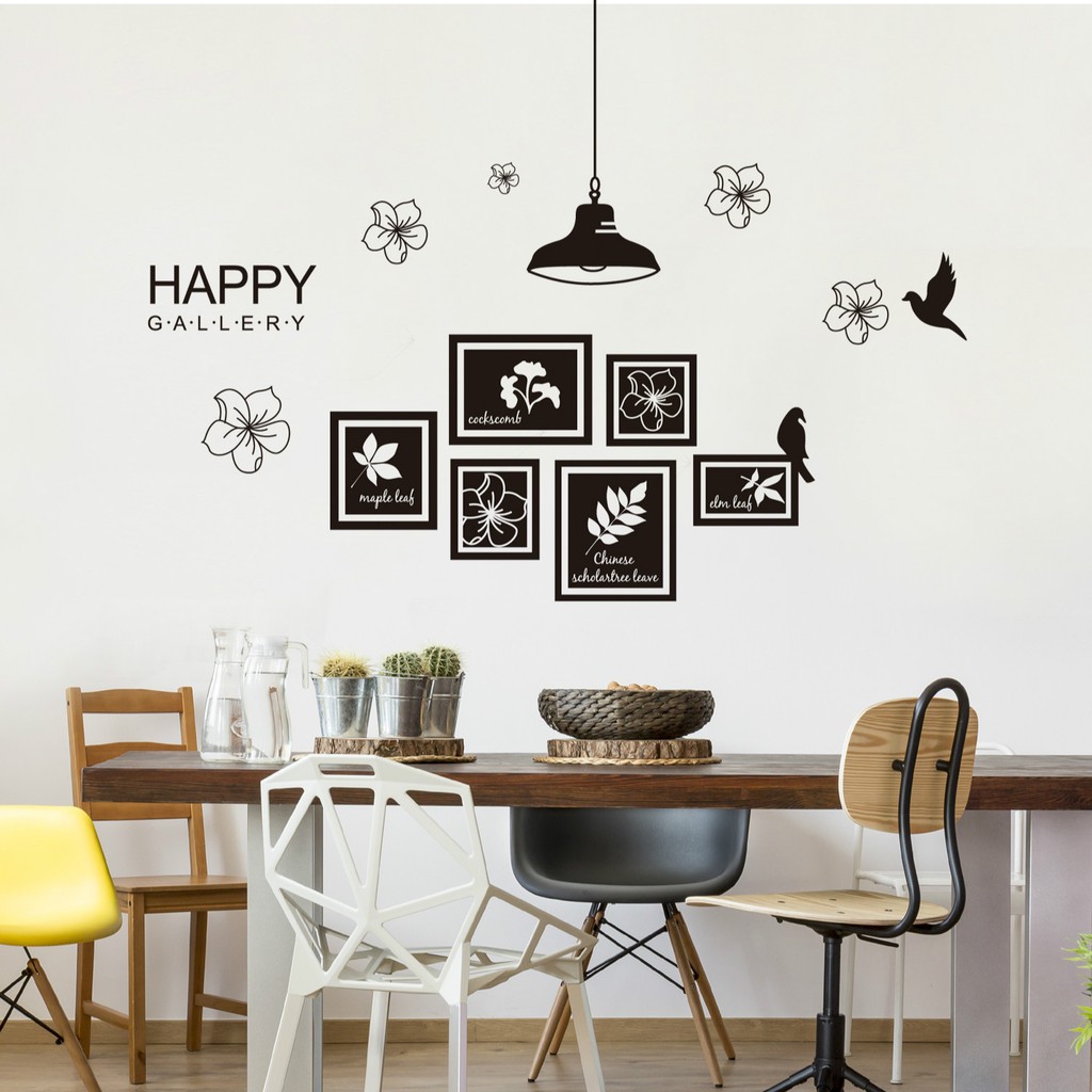 RELIZA WALL STICKER / STIKER DINDING FRAME BINGKAI FOTO HITAM LAMPU DAPUR KITCHEN JM7193