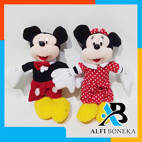 Boneka Micky dan Minie Mouse ukuran M Murah dan lucu - Boneka Mainan Anak Anak