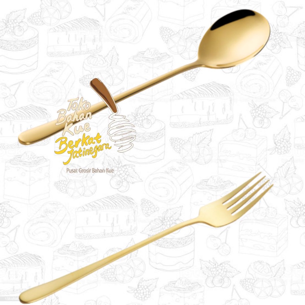 SENDOK GARPU MAKAN STAINLESS / SENDOK GARPU GOLD
