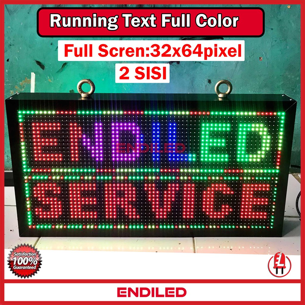 Led Running Text 2 sisi Outdoor seting via Wifi