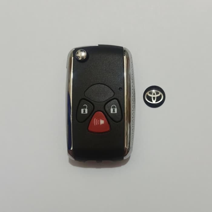 KAMI IMPORTIR! FLIP KEY KUNCI LIPAT TOYOTA INNOVA FORTUNER HILUX CAMRY ALTIS 3 TOMBOL