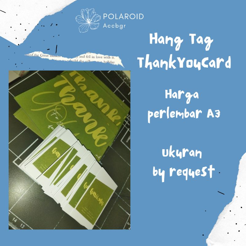 

LABEL / HANG TAG / THANKS YOU CARD