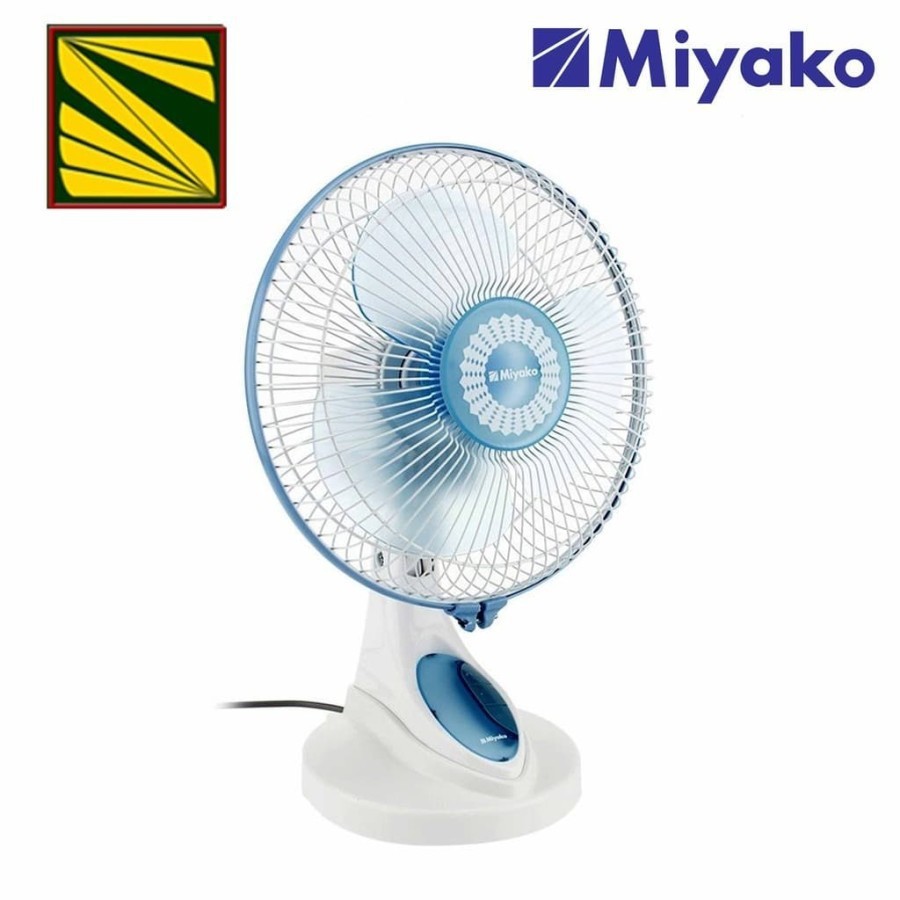 MIYAKO Kipas Angin Desk Fan &amp; Wall Fan 9 inch / Kipas Meja 2in1 KAD 927 B/PL - Jaring Plastik - Garansi Resmi 1 Tahun