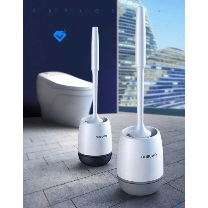 BAROKAH GAMIS Sikat Toilet WC Plastic Brush Floor Standing