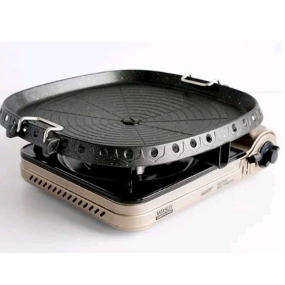 Hanaro Square Multi Grill (Marble Platinum) I Korean BBQ Grill Pan / Bulgogi Pan Kotak