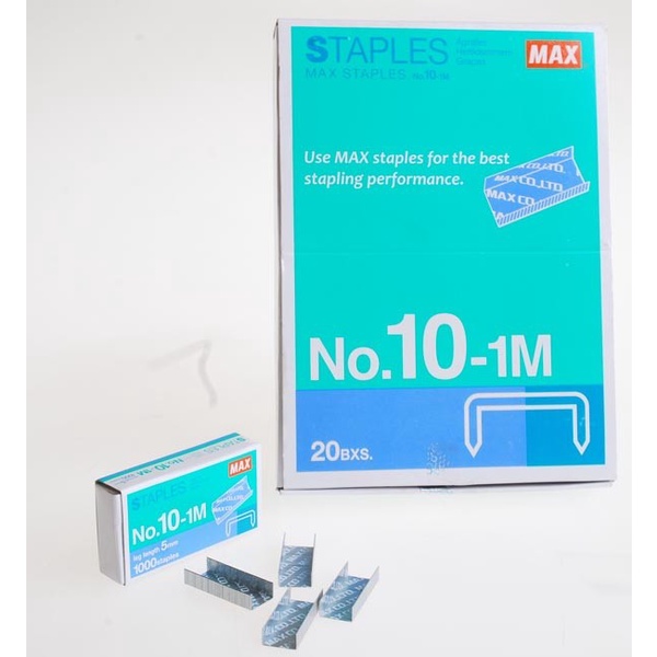 

ISI STAPLES KECIL MAX HD No 10 Original - MAX NO 10 (1 Box Isi 20 pak)