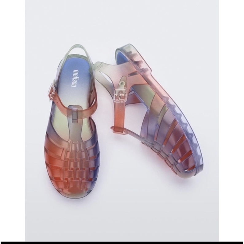 preloved melissa possession degradee ad orange blue size 40