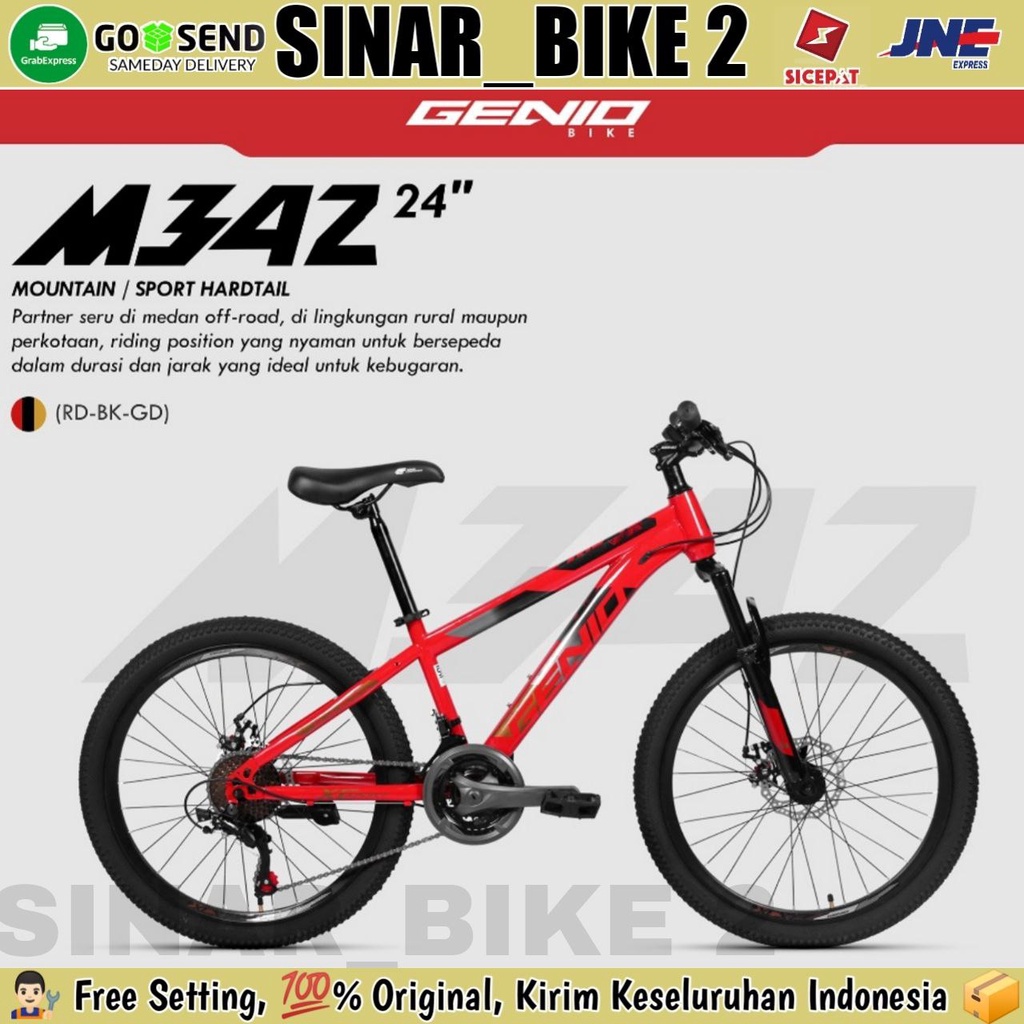 Sepeda Gunung 24 Inch MTB GENIO 342  By United