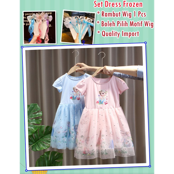 Dress Anak Bayi Frozen 2 Princess Elsa Tutu Colourful Import 2 - 6 Tahun