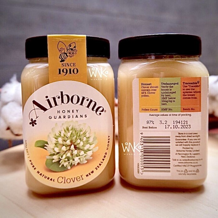 

d201nhd Airborne - Madu Clover 500 Gr - New Zealand Honey - Antibiotik Alami Ds201Fs