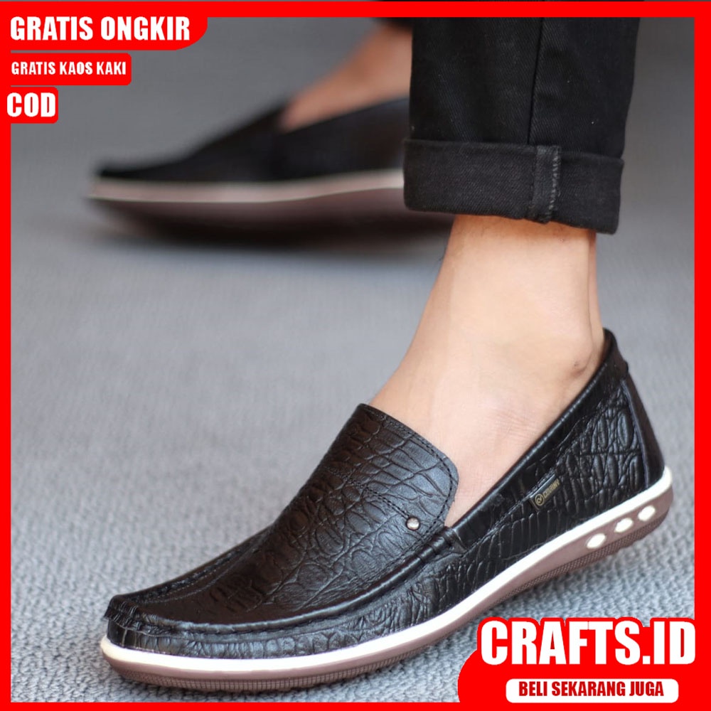 CRAFTS - Sepatu Formal Pria Sepatu Pria Casual Pantofel Kerja Kulit Asli