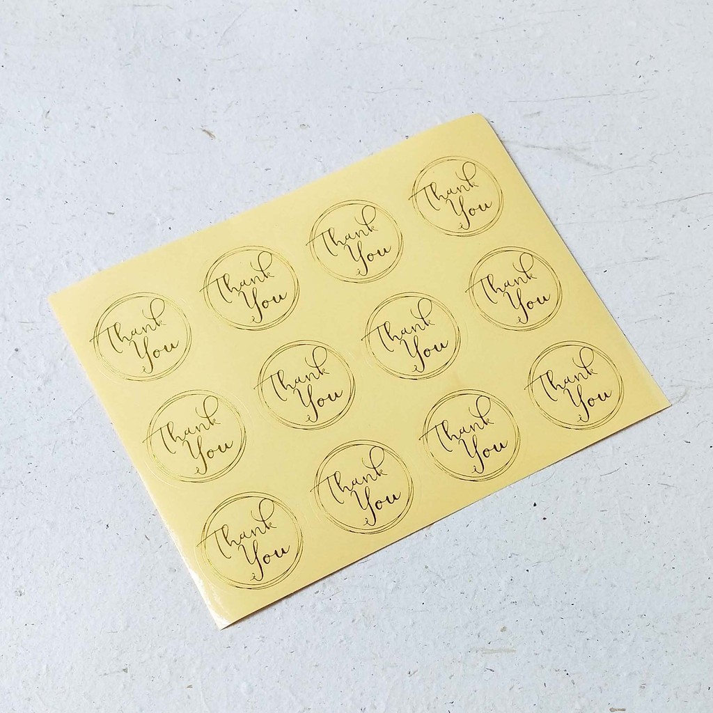 

WS0005 - Gold Thank You Sticker [Colourplay]