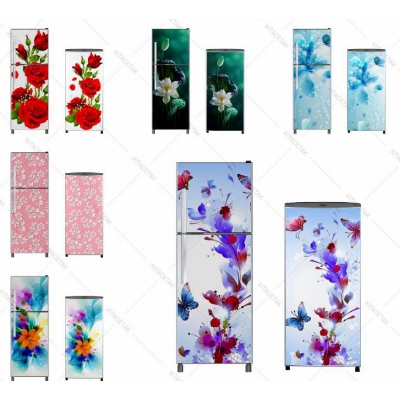Stiker kulkas motif BUNGA