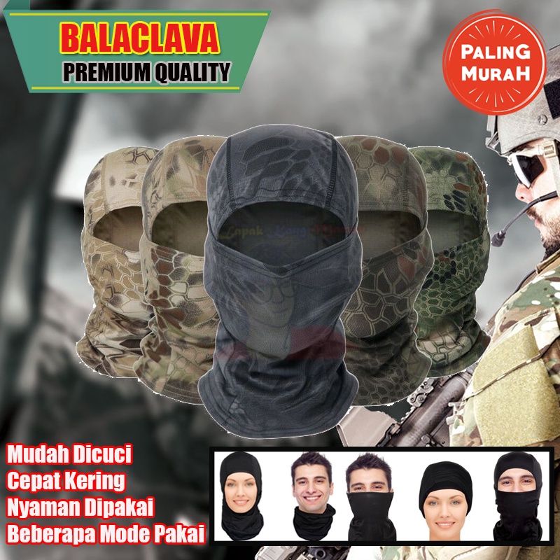 Buff Balaclava Sarung Kepala Masker Pelindung Muka Motor Paintball