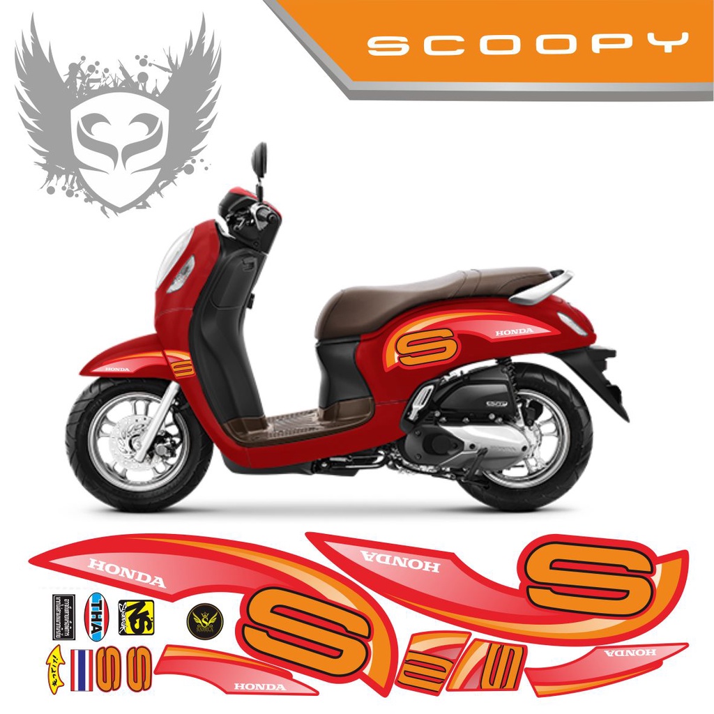 COD STICKER STRIPING VARIASI SCOOPY 2021 - VARIASI STRIPING MOTOR HONDA SCOOPY - LIS BODY SCOOPY ORA
