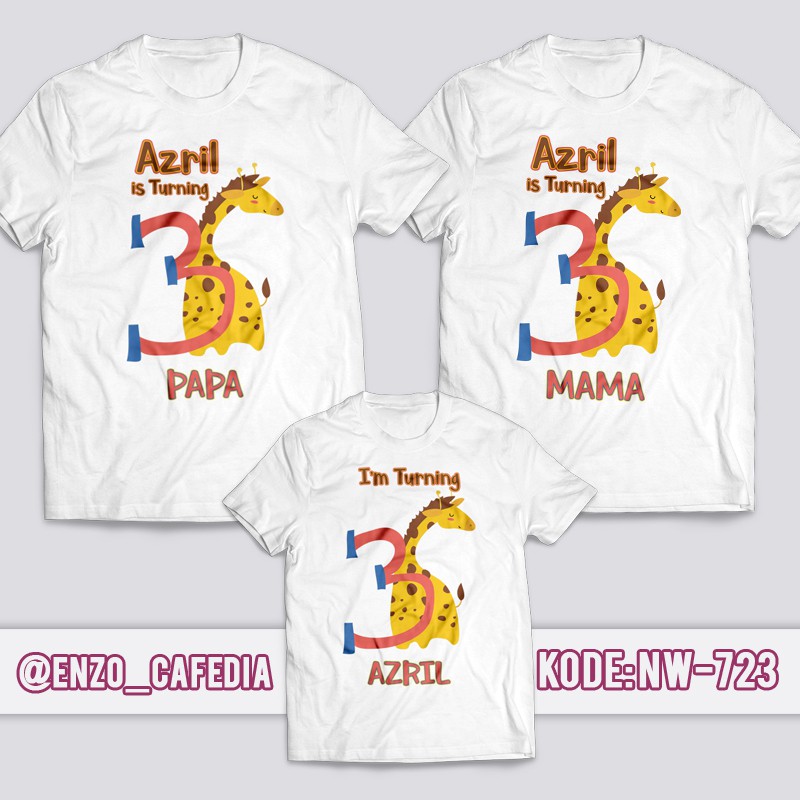 Jual Baju Couple Keluarga | Kaos Kapel Kembaran Family Set Ultah | Kaos Ultah Anak Animal Zoo Jungle