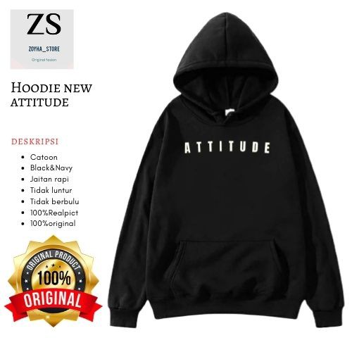 Hoodie Cotton Fleece Permium Quality Sweater Attitude Pria Jaket hoodie OverSIze Unisex