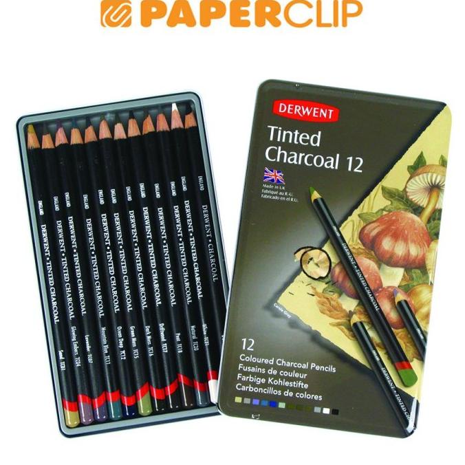 

PENSIL WARNA DERWENT SET CHARCOAL 12 COLOR 2301690DW ---READY---