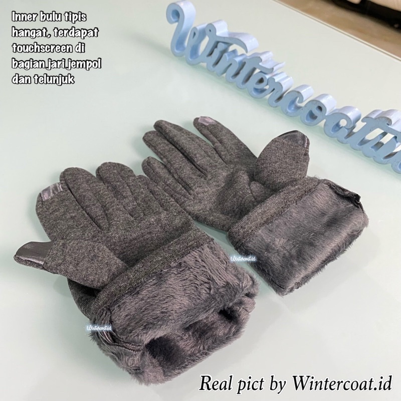 Sarung tangan motor wanita winter gloves import korea kancing musim dingin cewek fashion