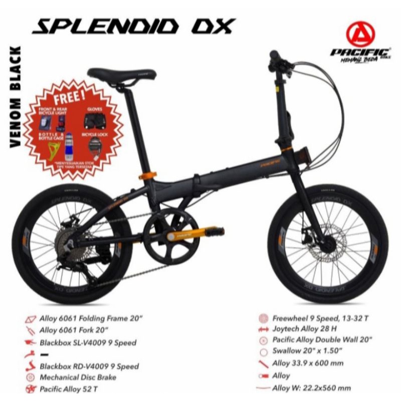 Jual sepeda lipat pacific splendid DX 20 inch | Shopee Indonesia