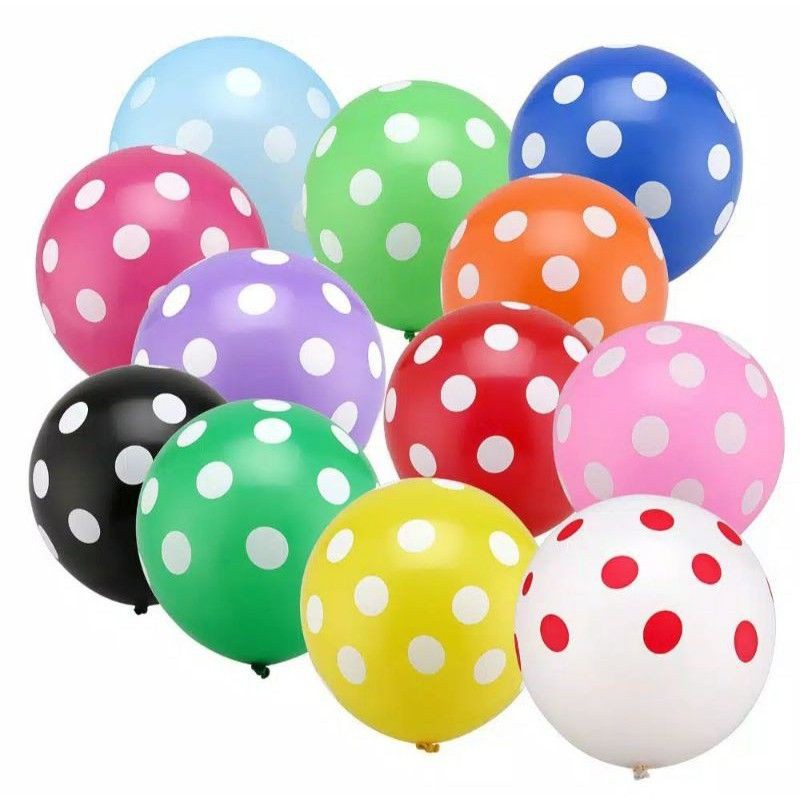 Balon Latek 12in Polkadot 100 Pcs