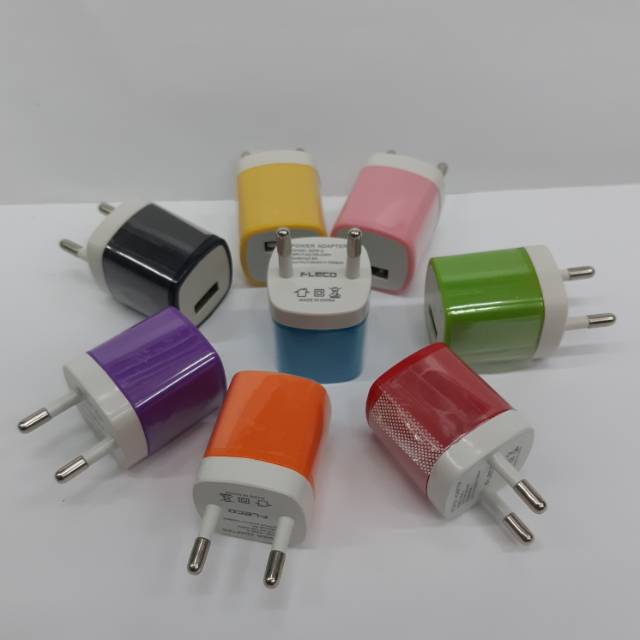 Batok Charger FLECO 1 USB Warna -Warni