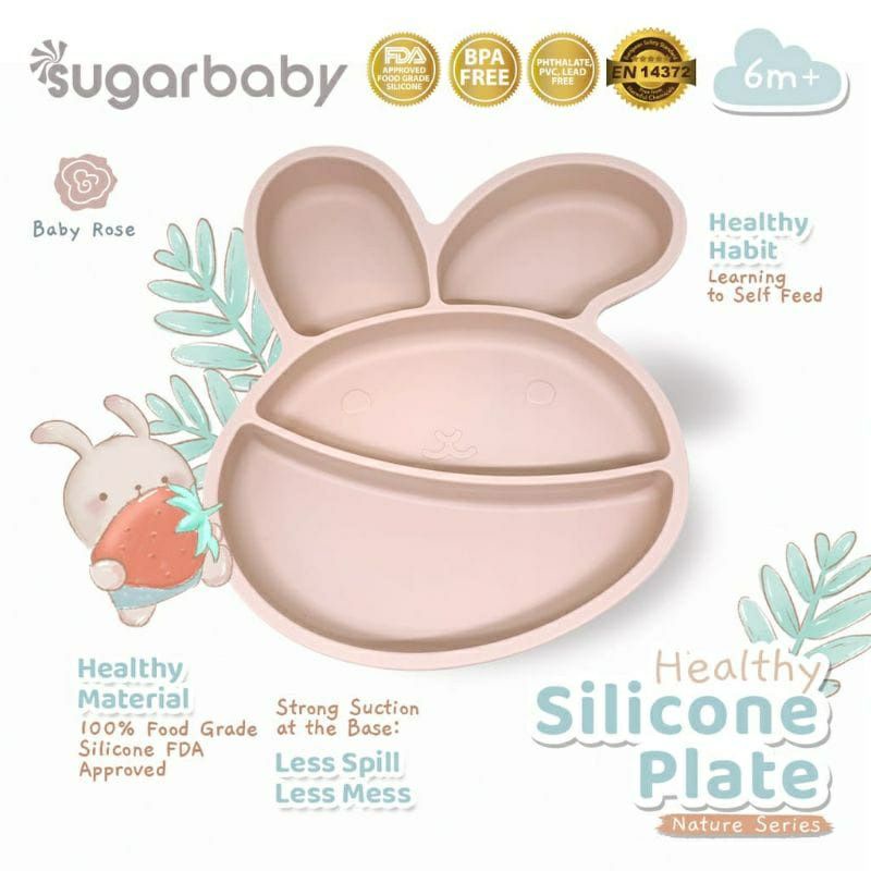 Sugarbaby PIRING NATURE Healthy Silicone Plate Nature Series/ Tempat Makan Bayi Anak/ Piring