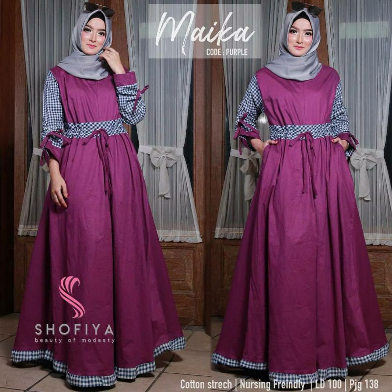 MRA - Bella dress gamis terbaru remaja casual muslimah cantik Baju Gamis Balotelli Wanita Muslim