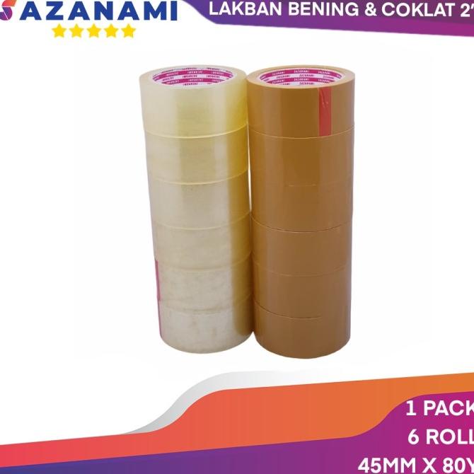 

Lakban Bening 2" Inch 80 Yard Sazanami Opp Tape Isolasi Selotip