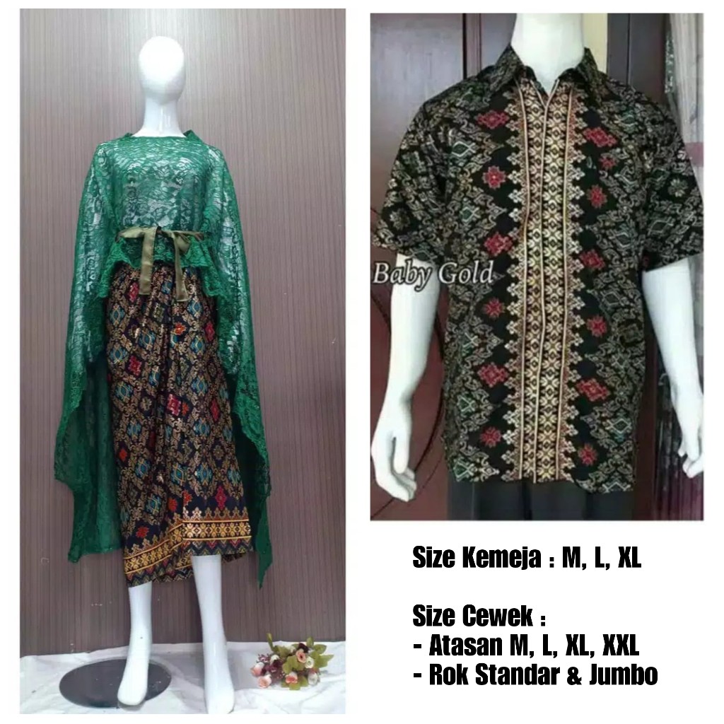 COUPLE LONG CAPE BRUKAT/KEBAYA COUPLE/BAJU KONDANGAN/BAJU BATIK COUPLE RUMAH KEBAYA BANDUNG RUMAH SONGKET BANDUNG