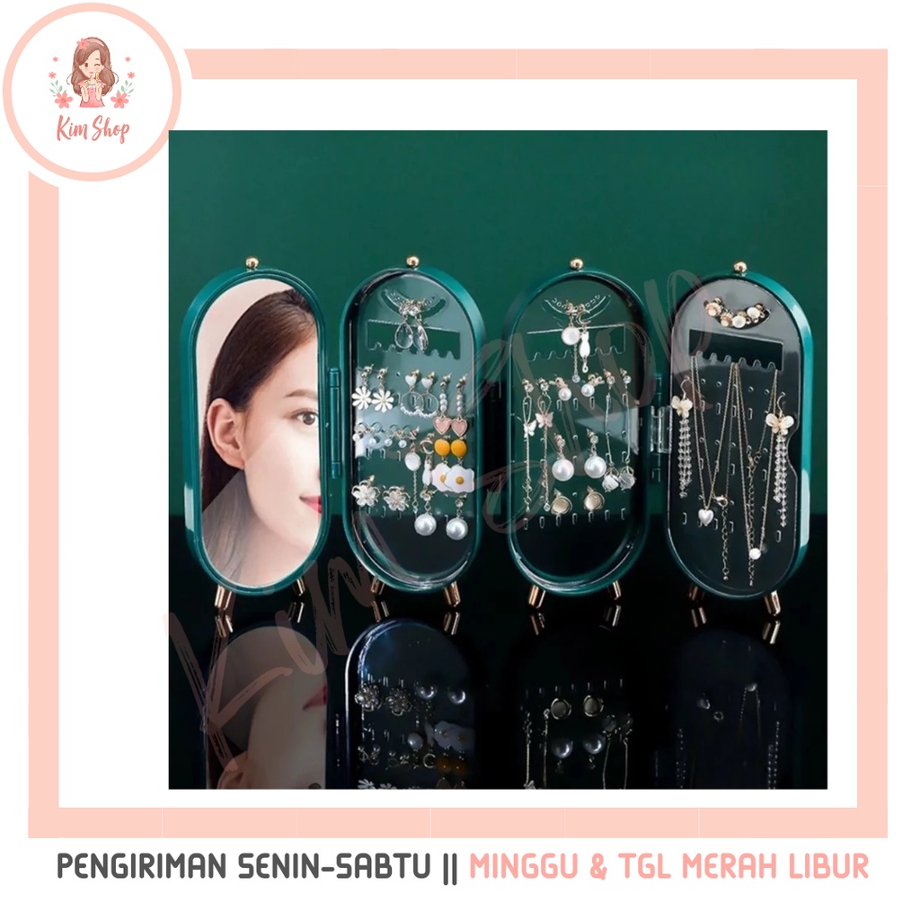 KIM SHOP - Tempat Penyimpanan Perhiasan Rak Anting Gelang Kalung Aksesoris / Screen Folding Jewelry 