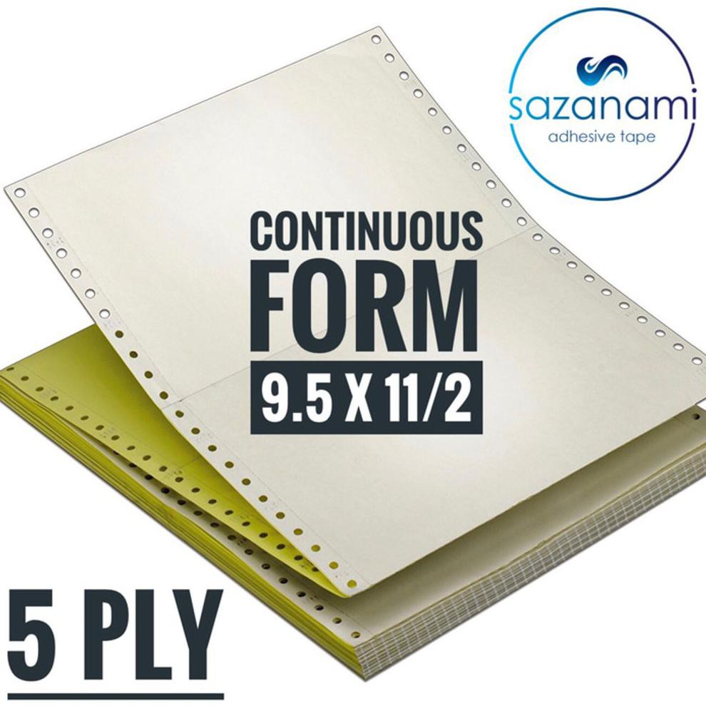 

TERMURAH PLY 5 PLY CONTINUOUS FORM 9.5 X 11 BAGI 2 KERTAS KOMPUTER KERTAS LUBANG 5PLY