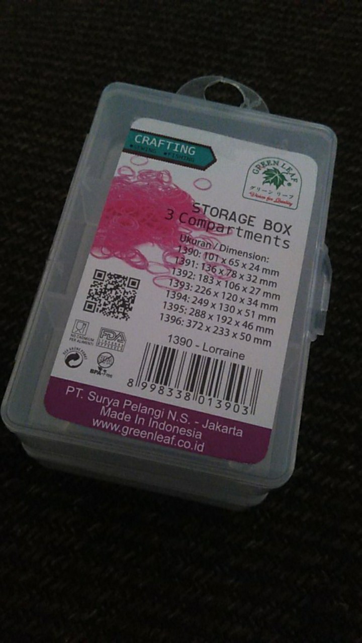 [ Cod ] Box Plastik (3 Sekat) Kotak Tempat Kancing / Jarum / Peniti / Obat / Kalung / Perkakas