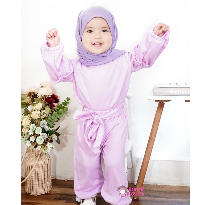 One Set Anak Perempuan Setelan Lengan Panjang / Setelan Baju Muslim Anak Alika