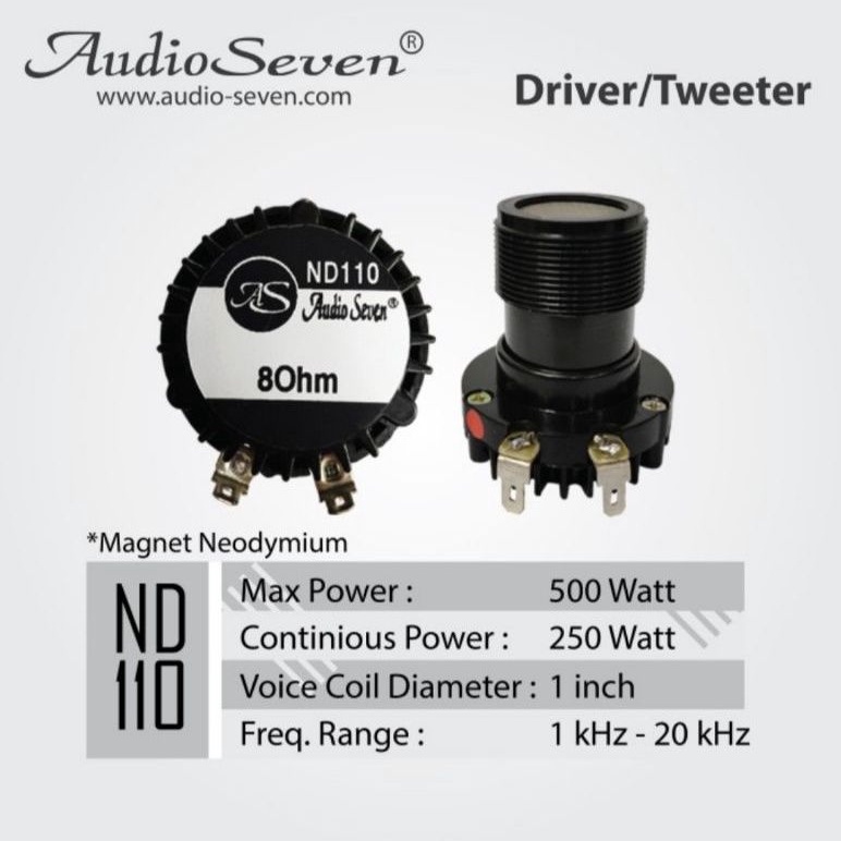 Driver / tweeter Audioseven Neodymium ND25 - ND25