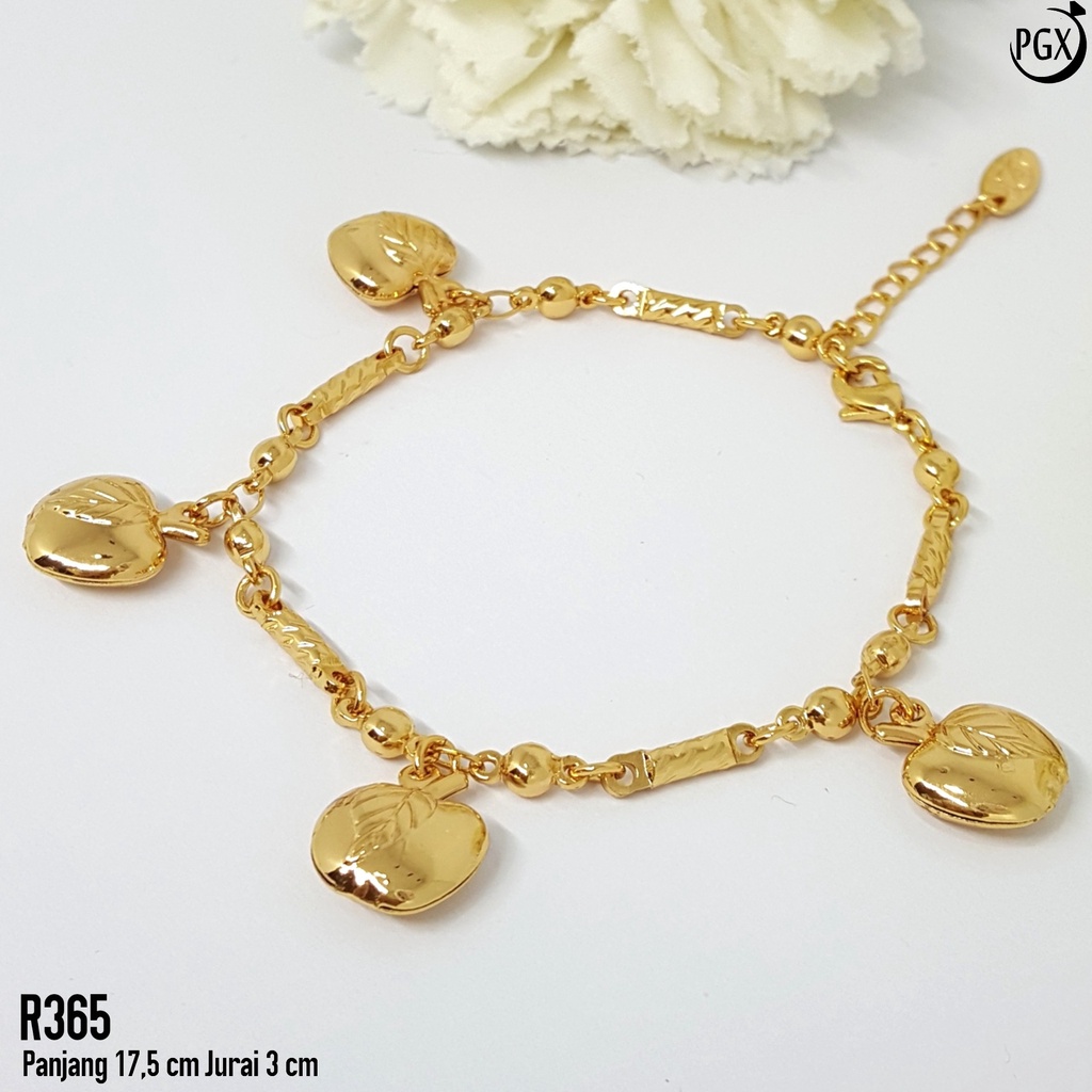 PGX Gelang Tangan Xuping Wanita Perhiasan Lapis Emas Aksesoris Fashion Premium - R365