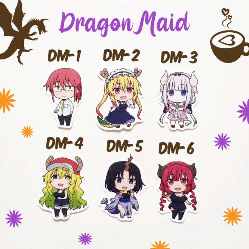 Sticker Anime Kobayashi-san Chi no Maid Dragon 1 Miss Kobayashi Merchandise