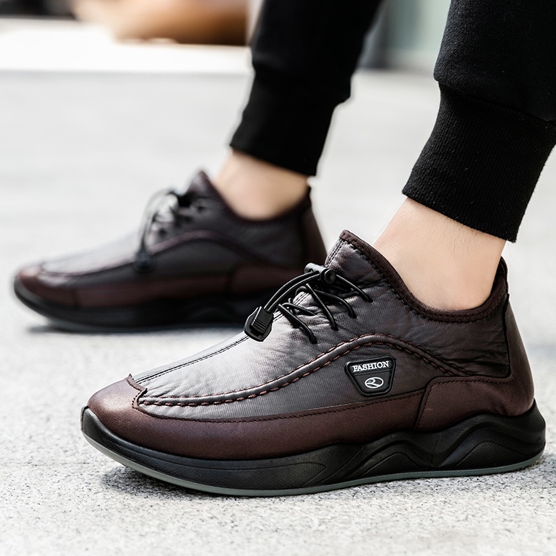 Sepatu Formal Pria Pantofel Sepatu Tali Sneaker Import Kerja Murah Sepatu Waterproof Santai Hitam Cokelat 005