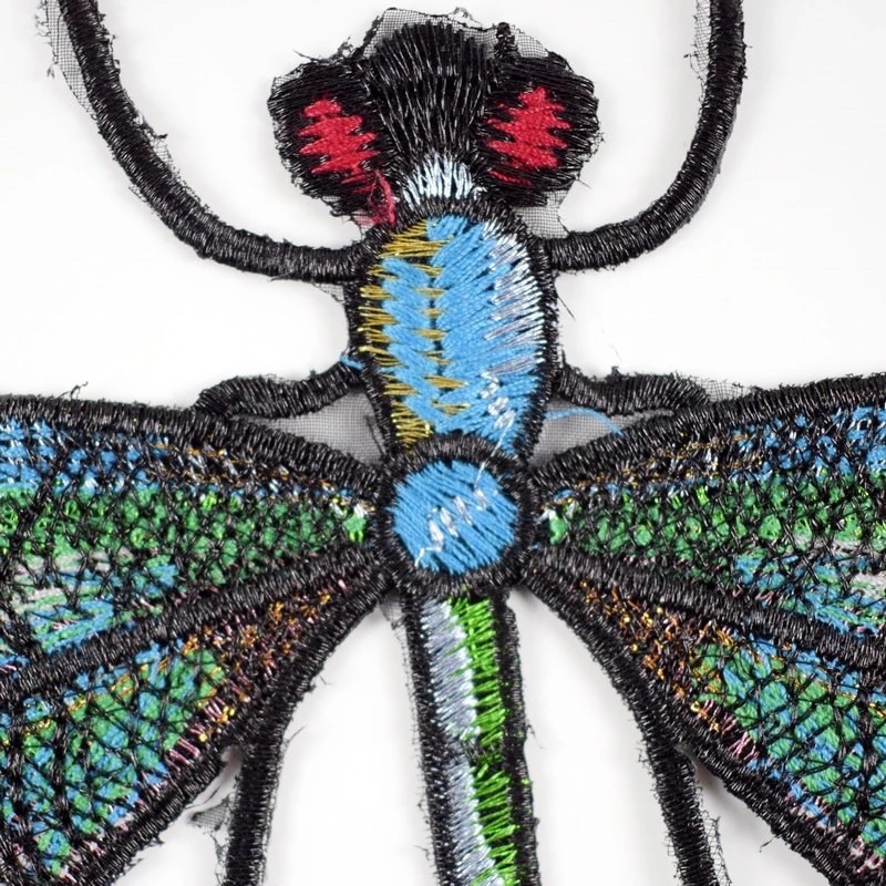 Big Dragonfly for Clothing Embroidery Patch Fabric DIY Applique Badges for Clothes